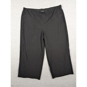 Eileen Fisher Women Pants 3X Crepe Crop Wide Leg Crepe Pull On Minimalist